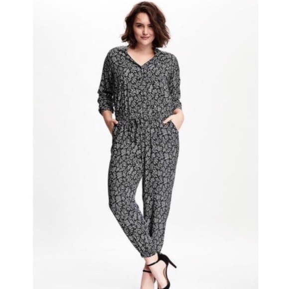 Old Navy Pants Jumpsuits Old Navy Floral Drawstring Waist Jumpsuit Poshmark